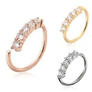 Anillo de Nariz de Diamante Sin Perforación 2026 para Mujer y Hombre, Pendientes de Moda de Acero Inoxidable, Anillos de Septum Falsos - Product Image 6