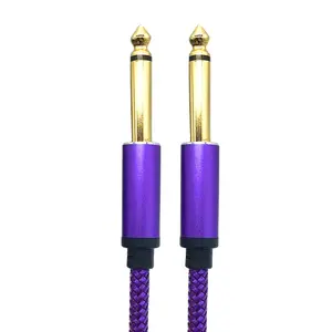 High Quality 6.35mm cable guitar audio instrument 6.35 cable mono 6.35 Jack To Jack (1/4) TRS Best electric guitar cable jack