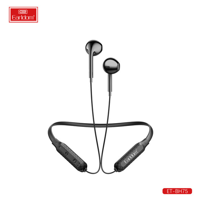 Earldom Wireless Sports Earphone Hanging Neck Blue Tooth 5.0 In-ear Headphone Neck-Style Magnetic Blue Tooth Headset for Running