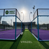 Cancha de Pádel Panorámica Estándar, Conjunto Completo, Apariencia Exquisita, Calidad Confiable, Precio Competitivo de Fábrica para Instalaciones Deportivas