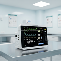 Monitor Hewan Kelas Rumah Sakit 6 Parameter Portabel untuk Dokter Hewan dengan ECG RESP NIBP SpO2 TEMP PR Siap Kirim