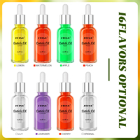 JTING botol minyak kutikula kuku 16 rasa 30ml dengan penetes OEM ODM wadah kustom logo kutikula nutrisi revitij minyak