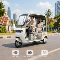 Rickshaw électrique direct d'usine Trike électrique à deux places 600W 60V 20Ah Trois roues pour la mobilité locale