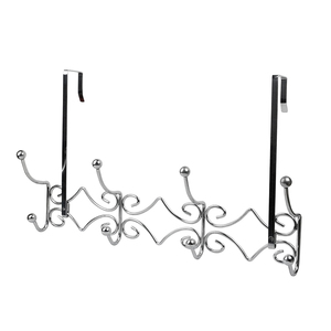 Elegante Perchero de metal sin clavos, estante decorativo para exteriores con riel de gancho para Bata y bufanda - Product Image 1