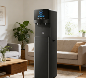 Distributeur d'eau sur pied fabriqué en Chine |   Machine à glaçons chaud/froid à chargement par le bas avec filtre 100G – Fourniture B2B personnalisée - Product Image 1