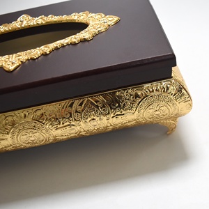 Porte-serviettes en bois <span class=keywords><strong>rouge</strong></span> pour la décoration de la maison et des hôtels, boîte à mouchoirs - Product Image 3