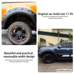 Hot Sale Car Exterior Accessories Fender Flares ABS <b>Plastic</b> Black Slim Style <b>Wheel</b> Arch Fender for - Product Image 4