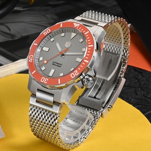 Reloj San Martin SN0085 de Diseño Original DiverV2 para Hombre, Reloj Mecánico Automático NH35, Correa Milanesa, Resistente al Agua 200m, Luminoso - Product Image 3