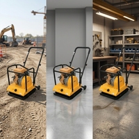 Compacteur à plaque vibrante de 61 kg, moteur 5,5 CV, modèle 120, essence, haute efficacité, pour le compactage du sol et de l'asphalte dans la construction