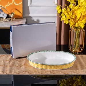 Yellow Checkered Ceramic Salad Plate <b>Set</b> 6 Pcs Smooth Surface Tableware For Home Dining <b>Restaurant</b> And Casual Gathering - Product Image 6