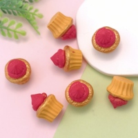 100PC Miniatur Kue Cangkir Resin Simulasi, Model Makanan Manis untuk Rumah Boneka, Aksesoris DIY, Mainan Kue Dapur