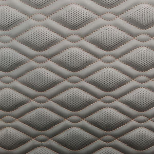 Breathable Faux Leather Car Seat Cover Stitching <strong>Quilted</strong> <strong>Fabric</strong> Embroidery Custom PU Car <strong>Upholstery</strong> Women Sofa Free Sample - Product Image 6