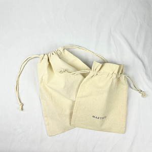 Wholesale <b>Personalized</b> Cotton Drawstring <b>Bag</b> White Cotton Drawstring Pouch With String and Custom Logo - Product Image 5