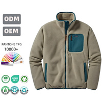 Veste unisexe décontractée d'hiver réversible en laine et polaire sherpa, col montant, imperméable, coupe-vent, logo personnalisé sur le devant