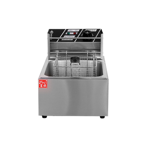 Thương mại truy cập hàng đầu điện khoai tây chiên chiên nồi chiên sâu nhiệm vụ nặng nề chiên Máy 6L Nồi chiên thép không gỉ cung cấp 220V - Product Image 4