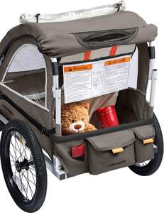 <span class=keywords><strong>Remorque</strong></span> de vélo pour enfant à passager unique Harnais <span class=keywords><strong>pliable</strong></span> en métal à 5 points avec tissu réfléchissant résistant aux intempéries pour enfants - Product Image 6