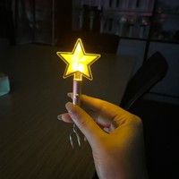 Mini porte-clés lumineux LED en acrylique, stylo-lampe clignotant, cadeau promotionnel, pendentif lumineux pour concert et événement