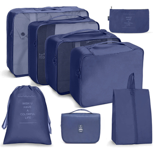 Ensemble de 8 pièces, sacs de voyage, <span class=keywords><strong>organisateur</strong></span> de bagages, <span class=keywords><strong>valise</strong></span> de vêtements, sac d'emballage de voyage, <span class=keywords><strong>pochette</strong></span> de Compression, <span class=keywords><strong>pochette</strong></span> d'organisation de bagages - Product Image 2