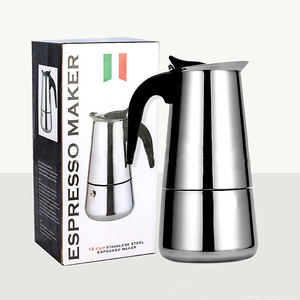 Cafetera <span class=keywords><strong>moka</strong></span> clásica de acero inoxidable, cafetera Europea portátil con calefacción - Product Image 6