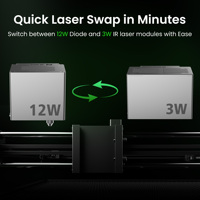 SCULPFUN E1 Dual 12W+3W 1064nm Máquina de Grabado Láser de Metal, Impresoras Láser para Grabar Plásticos, Metal y Piedra