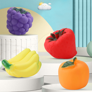 Selezionato BPA Free PVC Toddlers Cognition Supplies Soft Squeeze Squeaky Colorful Fruit assortimento Toy per l'apprendimento e il gioco del bambino - Product Image 5