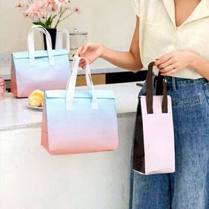 Leak-proof Water Resistant Disposable Insulated Cooler Bags with Custom Logo 3L Capacity Zipper Closure for Cake Delivery - Product Image 3