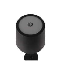 Lampe à intensité variable avec charge USB au design moderne, lumière tricolore portable, abat-jour en métal pour la décoration de la chambre, du bureau, du restaurant, noir