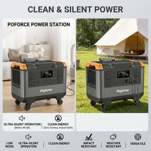 Système d'énergie solaire 3000W, station d'alimentation portable 230V, générateur avec prise EU pour le camping, la maison, le stockage d'énergie de secours - Product Image 4