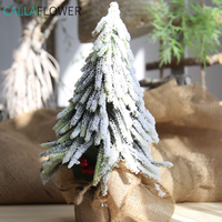 Petits arbres de neige Miniature en Sisal, 1 pièce, fausse plante, pour un décor de table