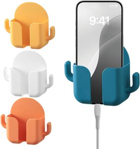 Caja de Almacenamiento Multifuncional para Teléfono, de Plástico, para Montar en la Pared, Soporte Adhesivo para Carga, Sin Perforaciones, Diseño de Cactus, para TV, Aire Acondicionado, Sala de Estar - Product Image 1