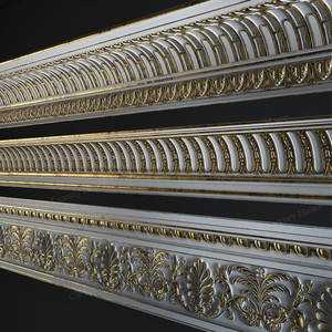 <span class=keywords><strong>Moulure</strong></span> murale de style cour avec fillet multicouche et bordure <span class=keywords><strong>dorée</strong></span> pour hall d'entrée de villa haut de gamme, <span class=keywords><strong>moulure</strong></span> en bois à motif rétro - Product Image 4