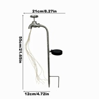 Lampe solaire LED de jardin à piquet décorative en métal avec design étanche