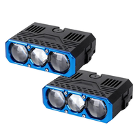 Projecteur LED de calandre de voiture à triple lentille haute puissance super lumineux, phare de conduite, feux de route, lumière auxiliaire tout-terrain