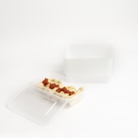 Récipient alimentaire en plastique rectangulaire de haute qualité de 500ml préparation de repas robuste emballage de restauration rapide et de gâteau disponible prix économique