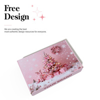 Dossiers en carton ondulé de luxe recyclé personnalisés, emballages biodégradables avec laminage mat, gaufrage et feuille d'argent, cadeau de Noël