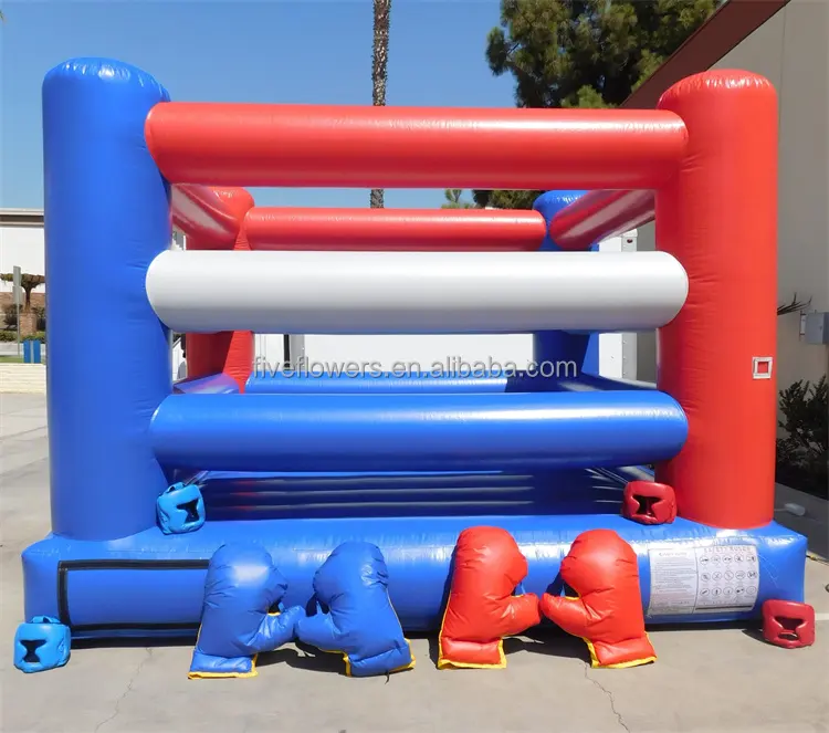 Interactive games bounce house boxing ring inflatable for adults kids