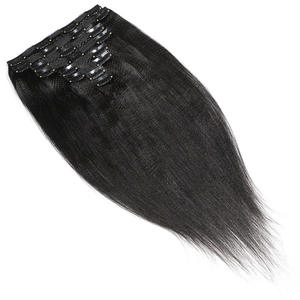 Peluca <span class=keywords><strong>de</strong></span> Cabello Vietnamita con Clip, Estilo Yaki Liso, Opción <span class=keywords><strong>de</strong></span> Permanente, Origen Henan, Modelo <span class=keywords><strong>de</strong></span> Cabello Humano Real, Estilo Yaki Liso - Product Image 4