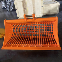 RB RB02 Tamis de criblage pour pelle hydraulique, pour le criblage fin et le calibrage de sable, gravier et agrégats, en acier Q355/NM400, disponible en version OEM, certifié CE