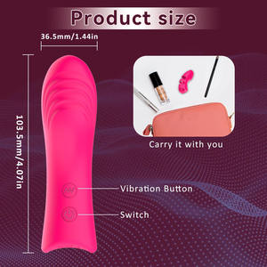 Mini vibromasseur pour stimulation du point <span class=keywords><strong>G</strong></span>, du clitoris et des mamelons, 10 fréquences, rechargeable par USB, 100% étanche - Pour femmes et couples - Product Image 1
