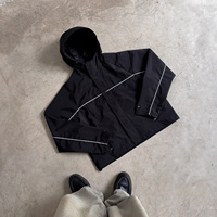 Vestes coupe-vent en nylon imperméables et zippées sur mesure, vestes coupe-vent en polyester pour homme