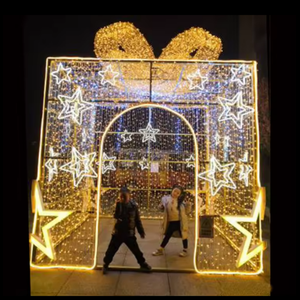 Christmas display outdoor led <b>large</b> <b>gift</b> <b>box</b> motif light for event lighting street decoration - Product Image 2