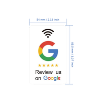 Glänzende PVC-Bewertungskarte NFC-Karte NFC-Bewertungslink-Codierung für Mitgliedschaft und Social-Media-Sharing