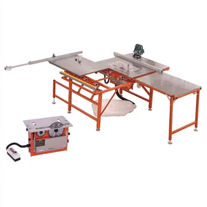 Multifuncional 5 en 1 Máquinas de corte de madera plegables portátiles de pequeña precisión Panel de mesa deslizante Máquina de sierra Precio