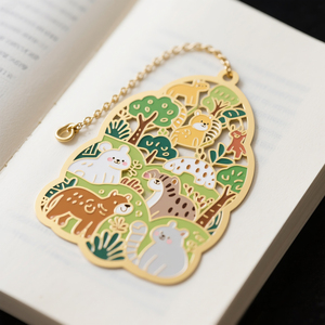 Cá nhân Thiết Kế Logo Men Đánh Dấu Cuốn Sách Tùy Chỉnh Bookmark 3D Đẹp Mạ Vàng Kẽm Hợp Kim Kim Loại Đánh Dấu Cho Quà Tặng - Product Image 5