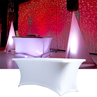 Truss Covers et voiles Nappe lavable en Spandex extensible solide Table rectangulaire ajustée pour la fête DJ Table Banquet Salon