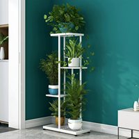 Offres Spéciales support de plante en métal de haute qualité 4 niveaux 5 pots de fleurs multiples étagère de jardinière intérieure et extérieure