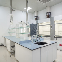 Mesa de Trabajo de Acero Personalizable para Laboratorio con Encimera de Resina Fenólica y Cajones para Taller