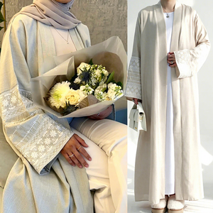 Vestido Maxi Modesto para Mulheres Muçulmanas com Manga de Renda e Detalhes em Patchwork, Abaya Dubai Kaftan, Corte Solto para Uso Diário durante o Ramadan - Product Image 1