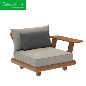 Ensemble Canapé Sectionnel de Luxe en Bois Moderne pour Extérieur et Jardin en Teck - Product Image 4