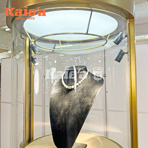 <span class=keywords><strong>Vitrina</strong></span> de Exhibición de Joyería de Acero Inoxidable, Exhibidor de Joyería de Lujo, Exhibidor para Centro Comercial - Product Image 4